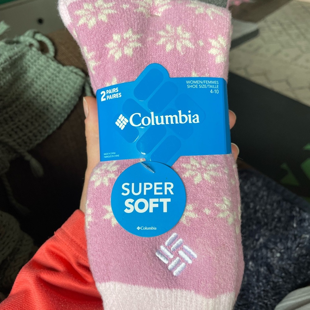 Columbia Women's Pink Socks - Super Soft Comfort